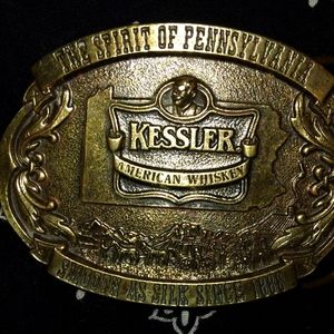 Vintage whiskey belt buckle